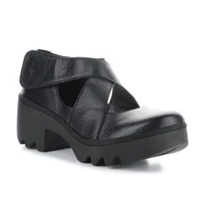 New Fly London Togo Loafer Black Leather Sz 37